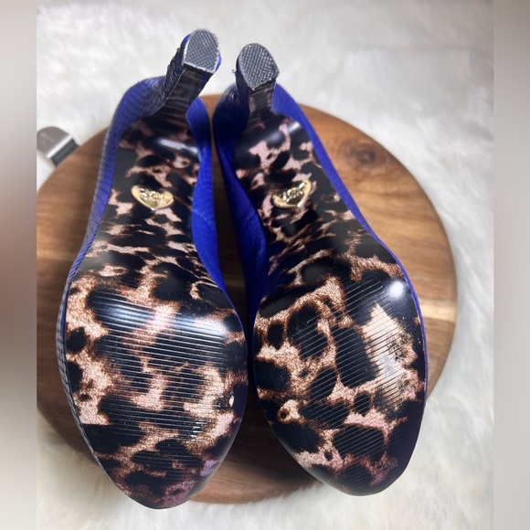 Betsey Johnson Bethani Blue Platform Heels Size 7.5 - Picture 7 of 11